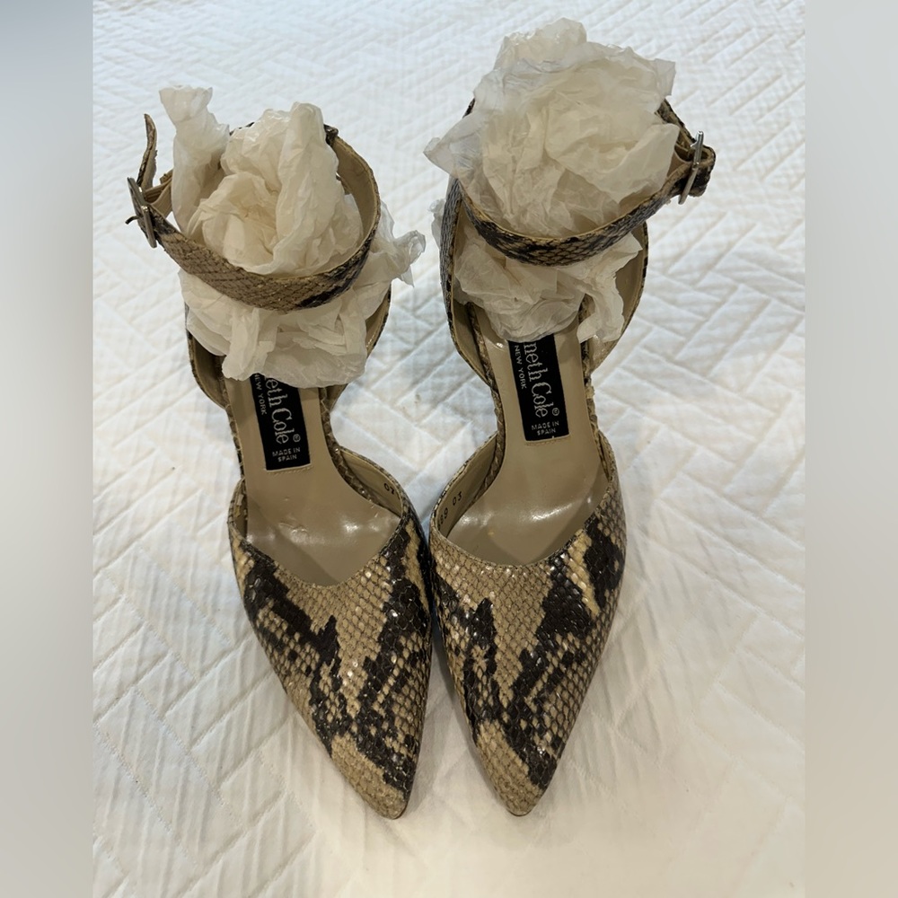 Kenneth Cole - Snake Skin Ankle Strap heels - Size 7